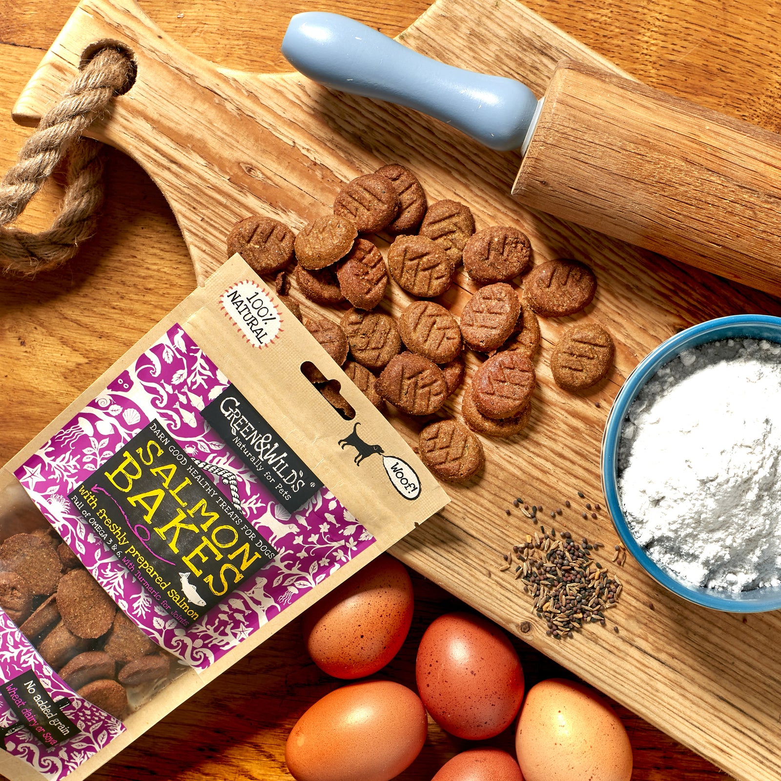 Salmon Bakes Dog Treats