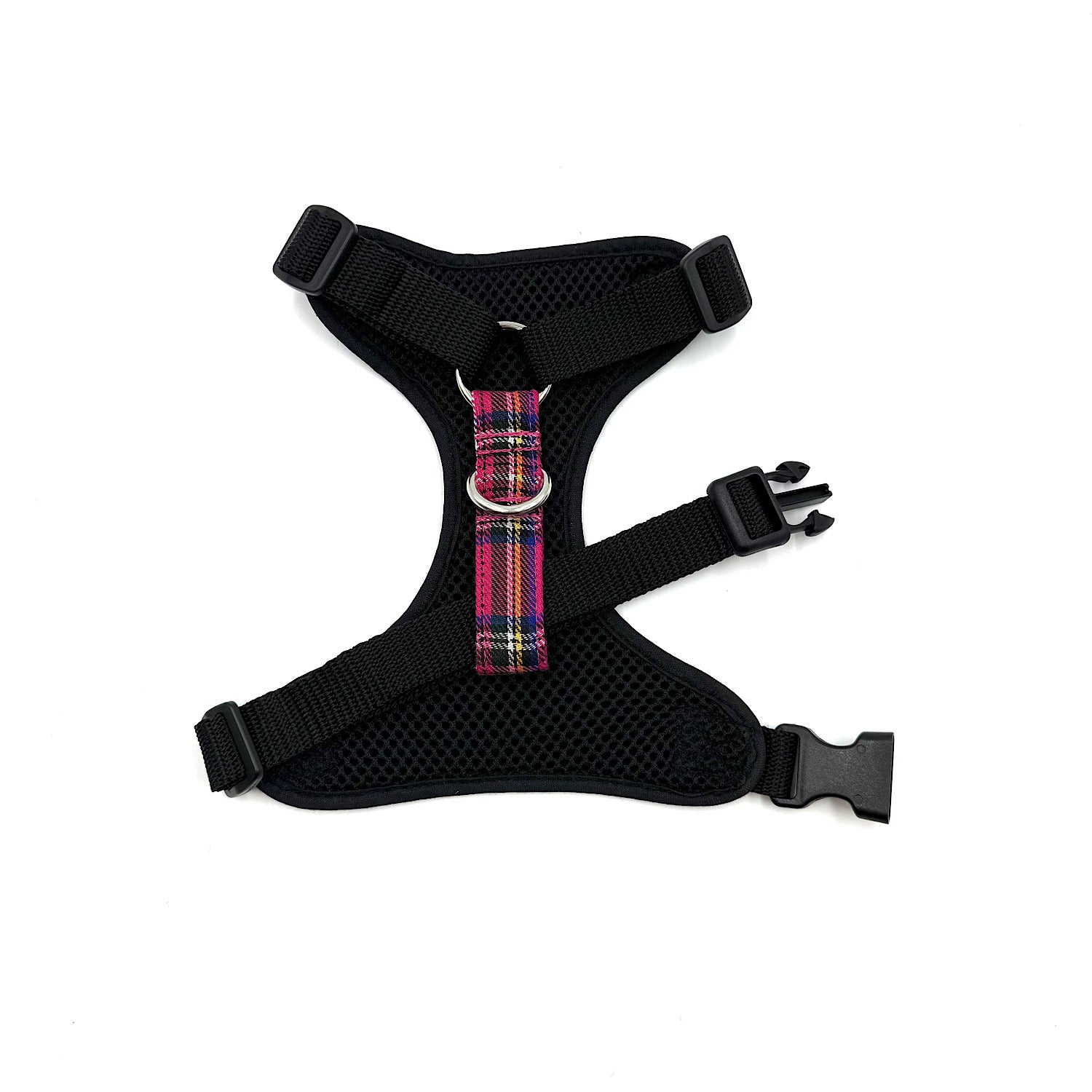 Barkley & Fetch Bright Pink Tartan Soft Harness
