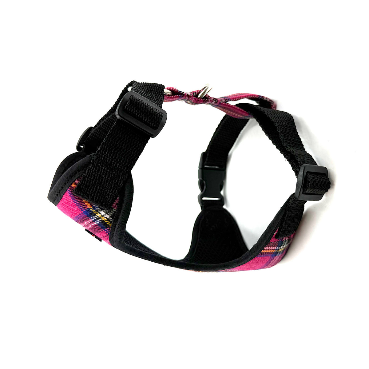 Barkley &amp; Fetch Bright Pink Tartan Soft Harness