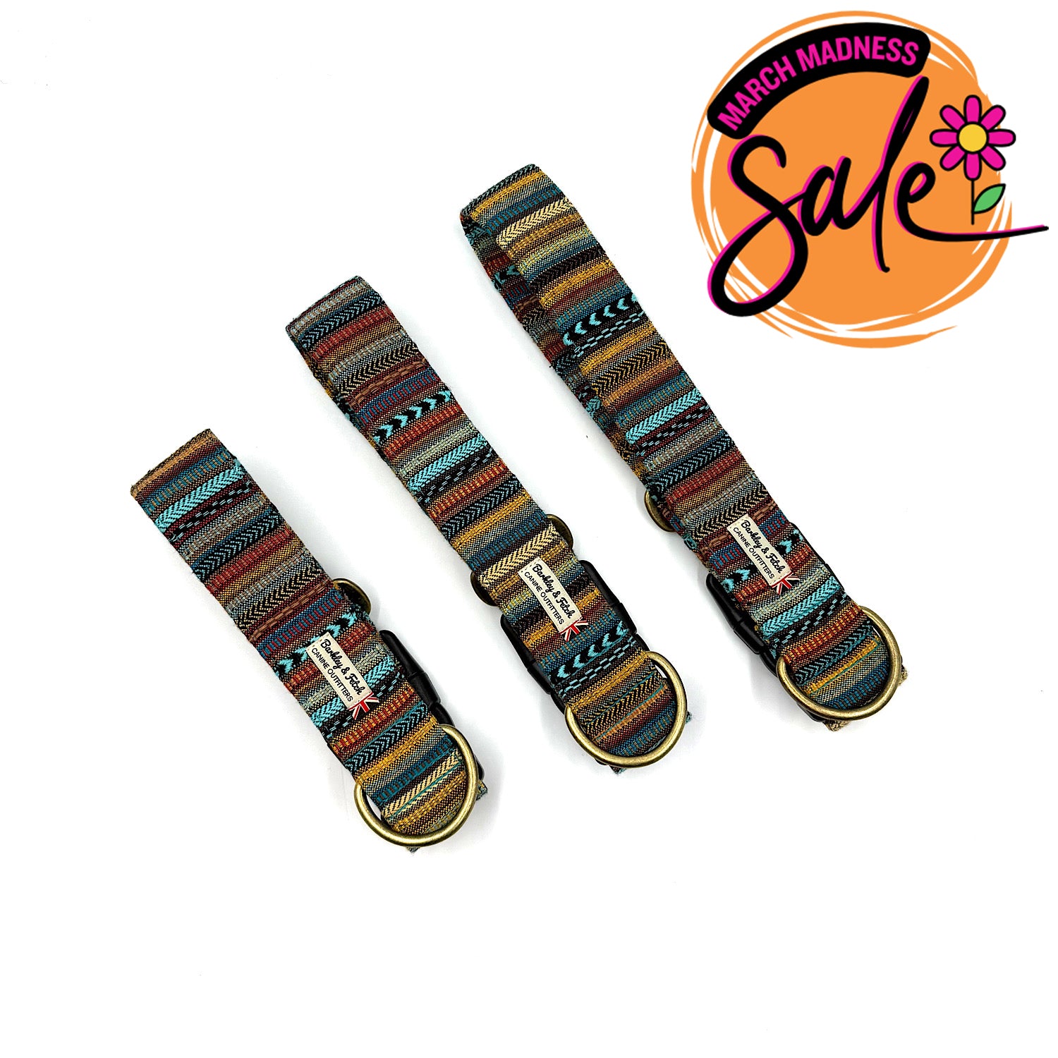 Barkley & Fetch Dreamcoat Wide Dog Collar