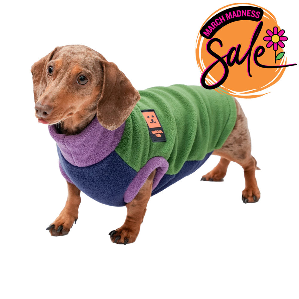 Cosy Fleece Dachshund Multi-Coloured Jumper (Limited Edition)