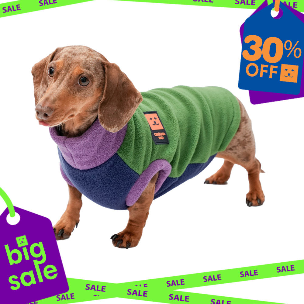Cosy Fleece Dachshund Multi-Coloured Jumper (Limited Edition)