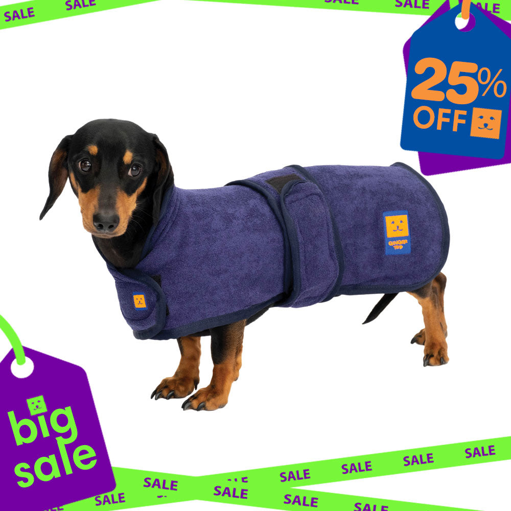 Bamboo Drying Dachshund Coat with FREE Paw &amp; Face Towel