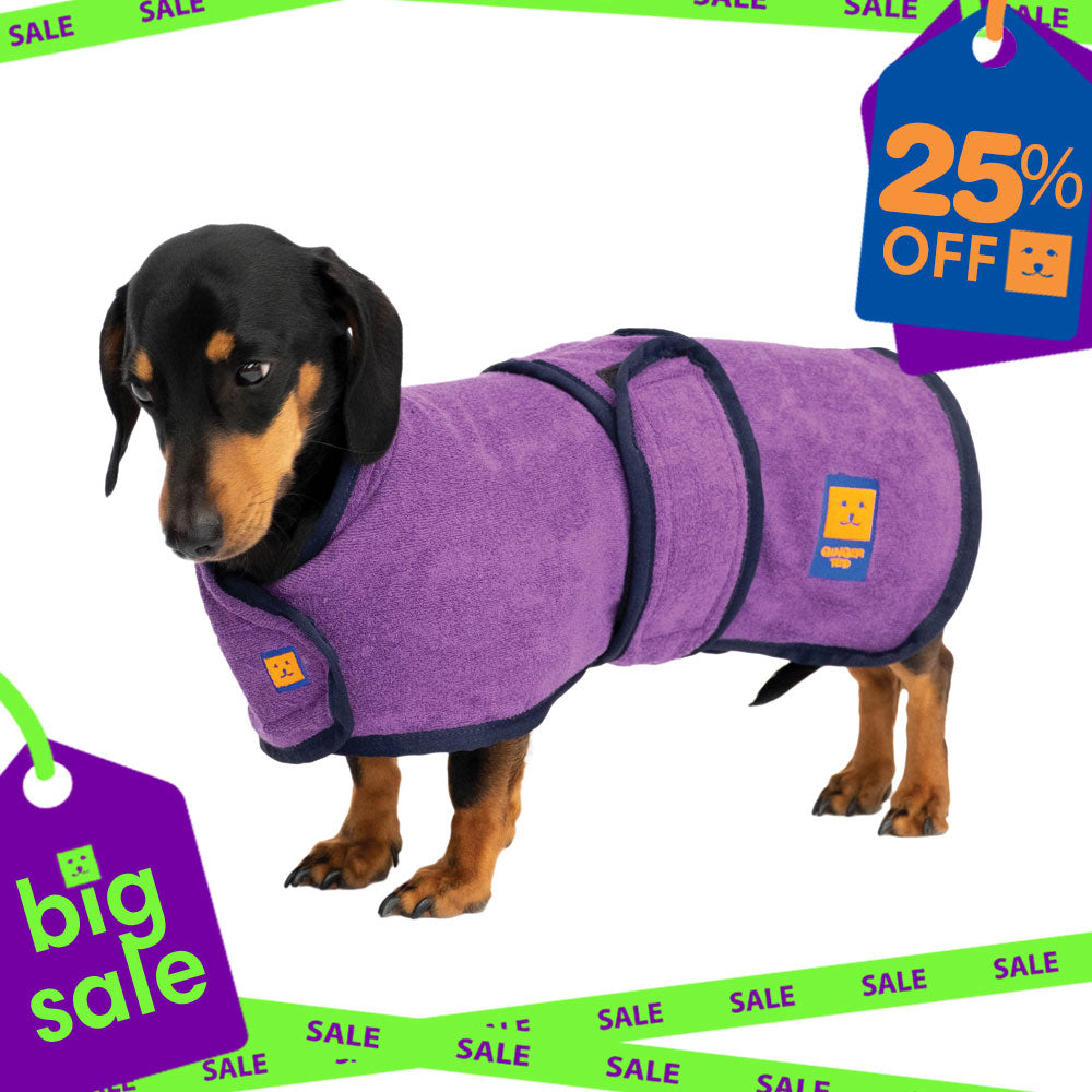 Bamboo Drying Dachshund Coat with FREE Paw &amp; Face Towel