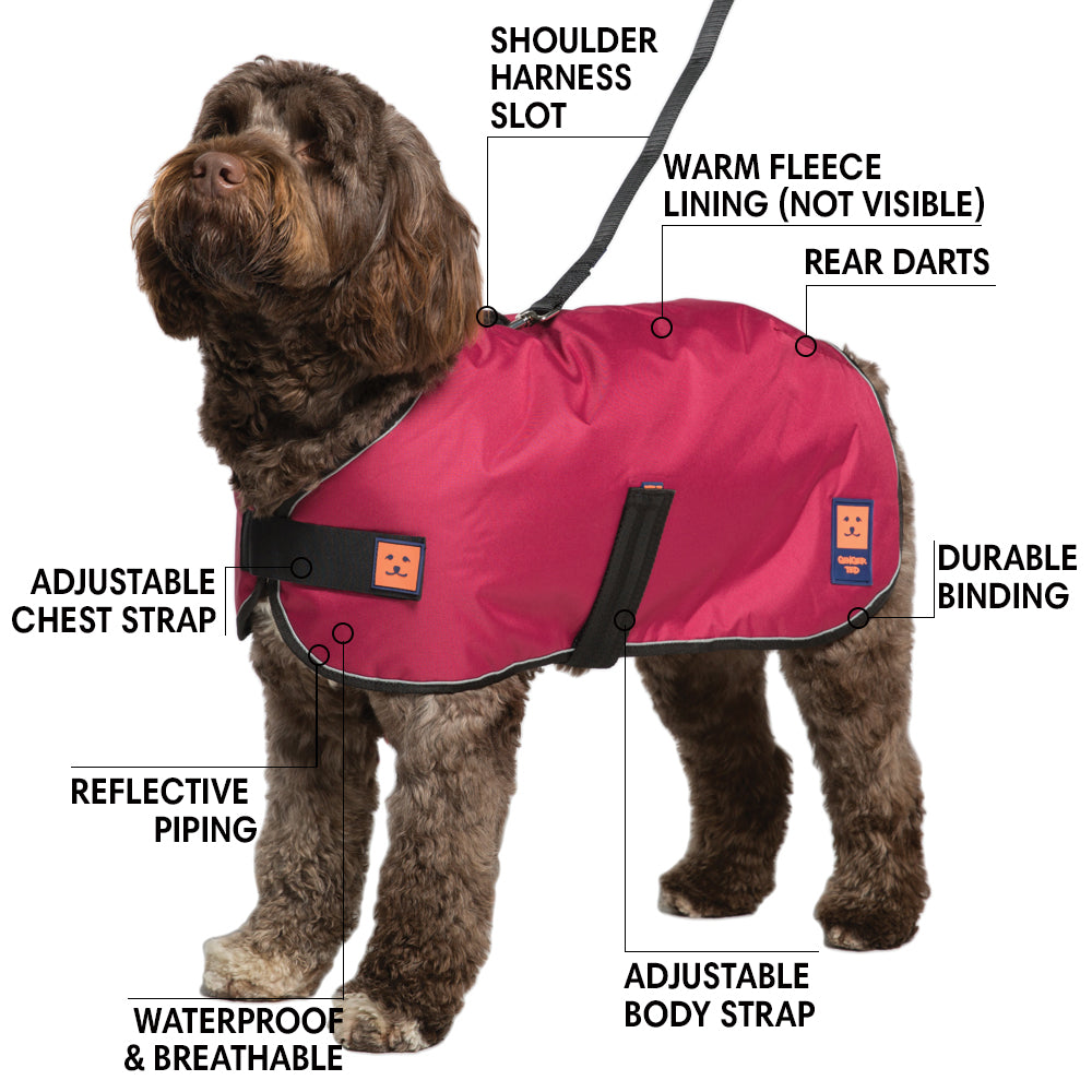 Waterproof Warm Harness Dog Coat Ginger Ted Ltd