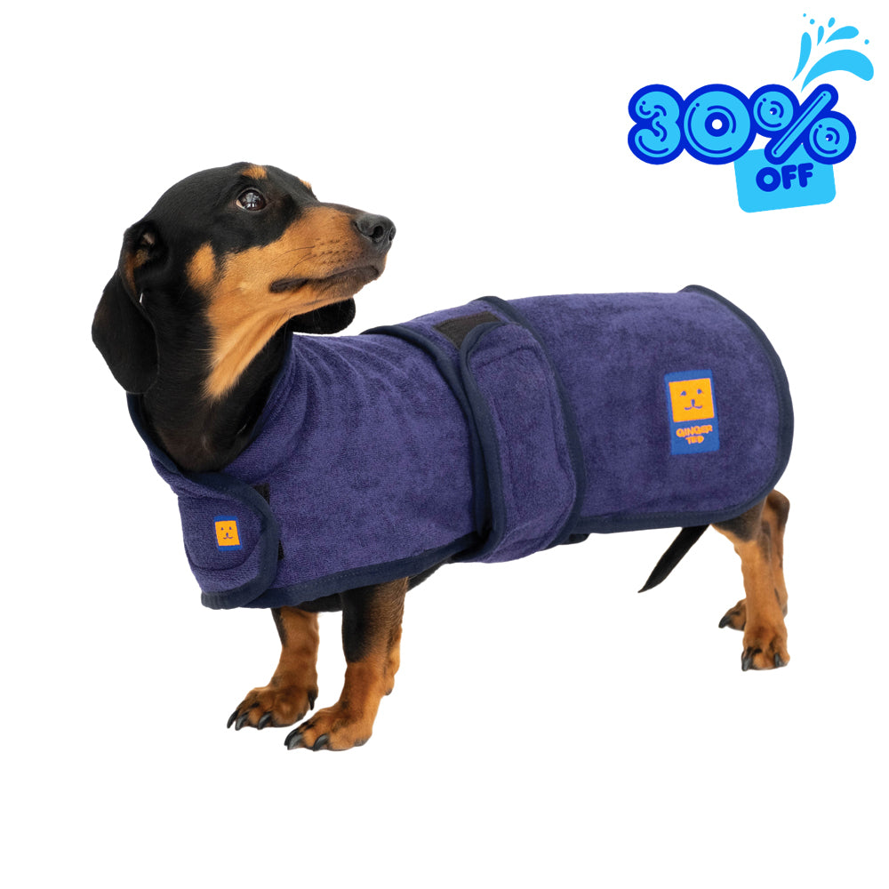 Bamboo Drying Dachshund Coat with FREE Paw & Face Towel