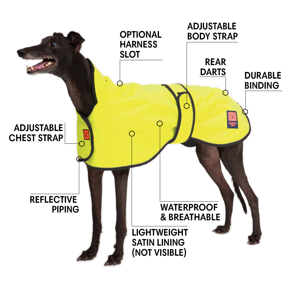 Waterproof Shower Lightweight Greyhound Dog Coat
