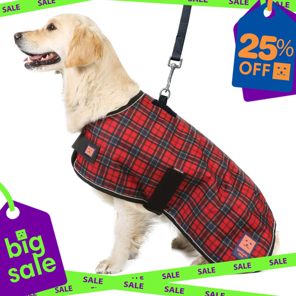 Waterproof Harness Dog Coat with Warm Lining