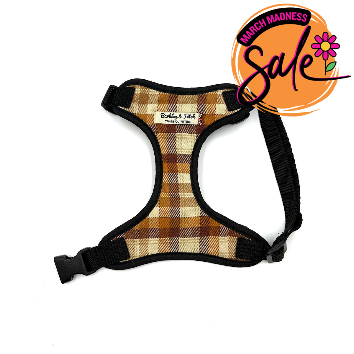Barkley &amp; Fetch Gingerbread Soft Harness