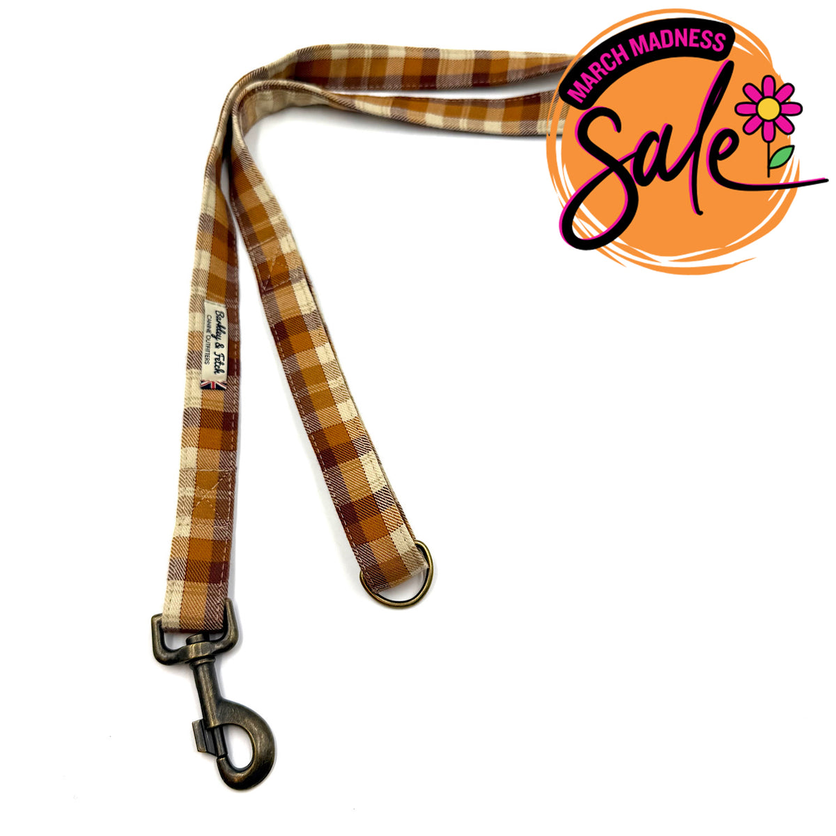 Barkley &amp; Fetch Gingerbread Dog Lead