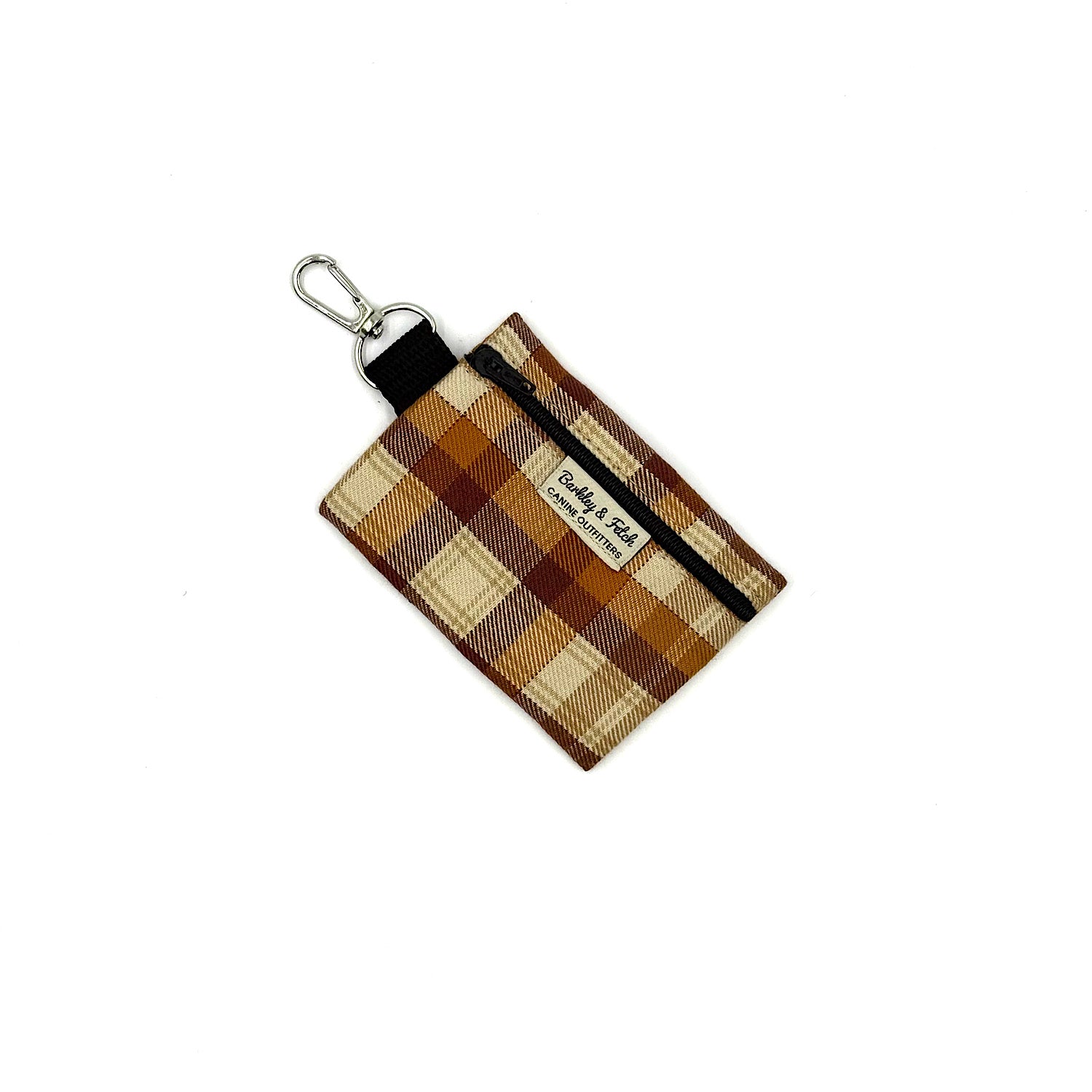 Barkley & Fetch Gingerbread Check Poop Bag Holder