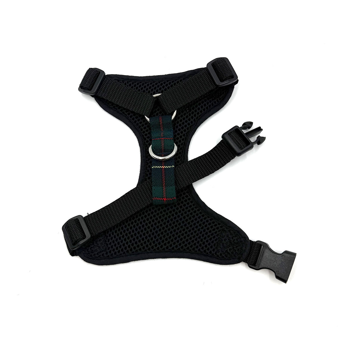 Barkley &amp; Fetch Green/Navy Tartan Soft Harness