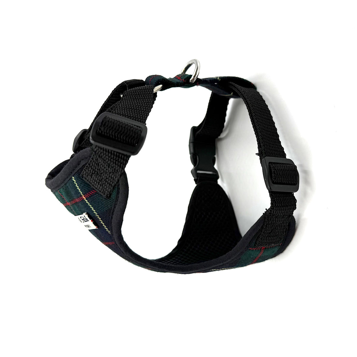 Barkley &amp; Fetch Green/Navy Tartan Soft Harness