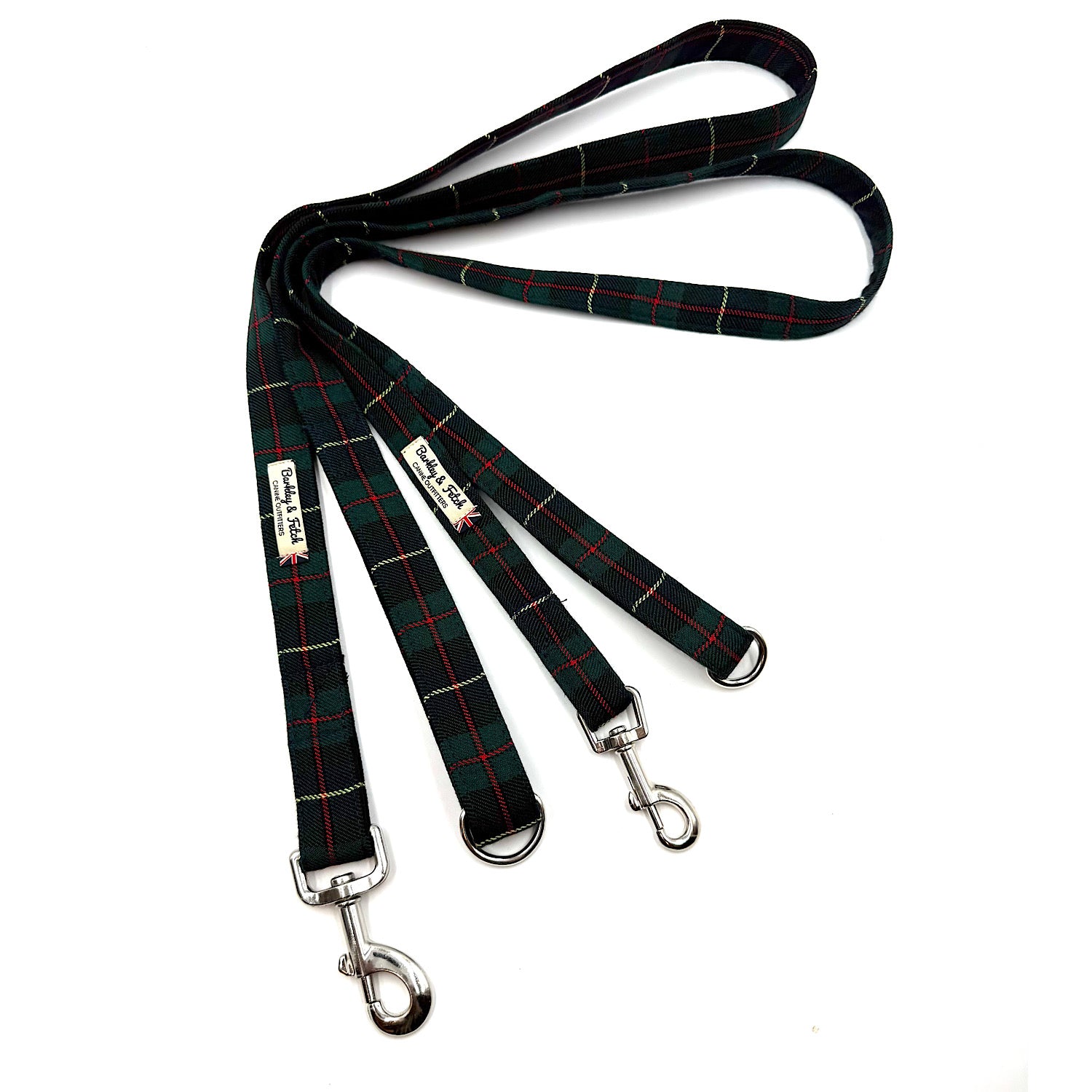 Barkley & Fetch Green/Navy Tartan Dog Lead