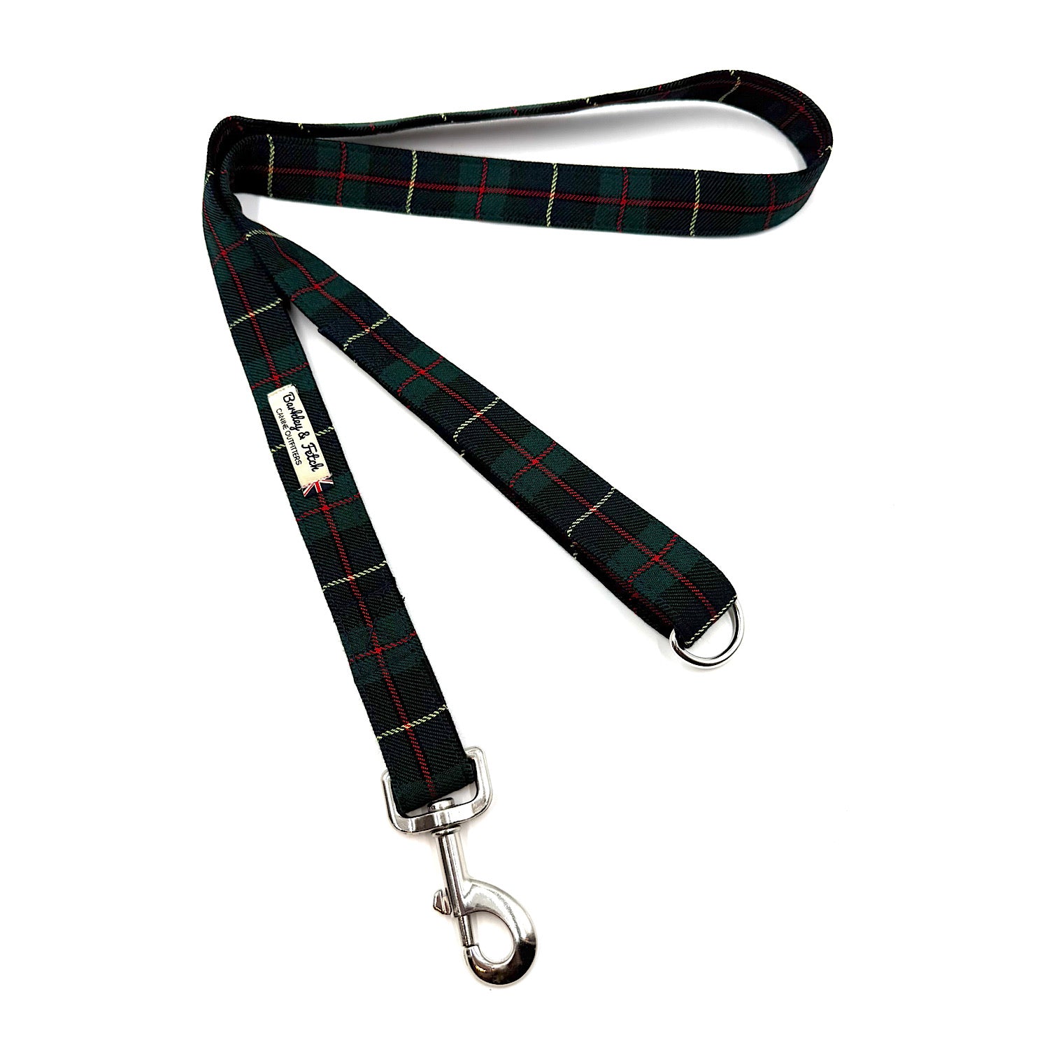 Barkley & Fetch Green/Navy Tartan Dog Lead