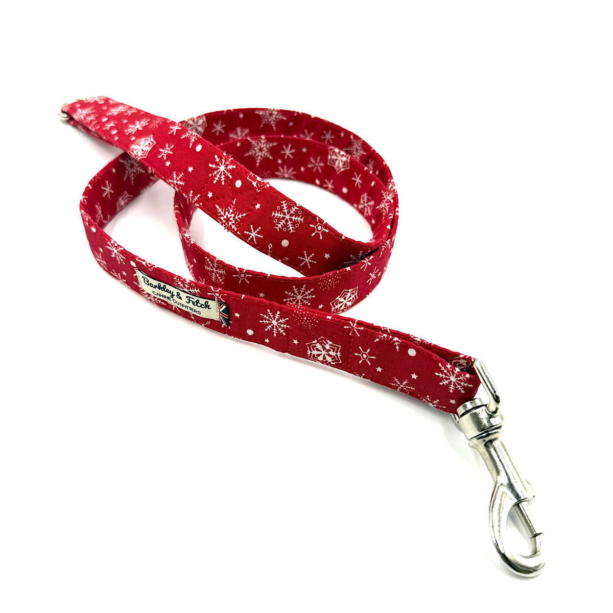 Barkley &amp; Fetch Red Snowflake Dog Lead