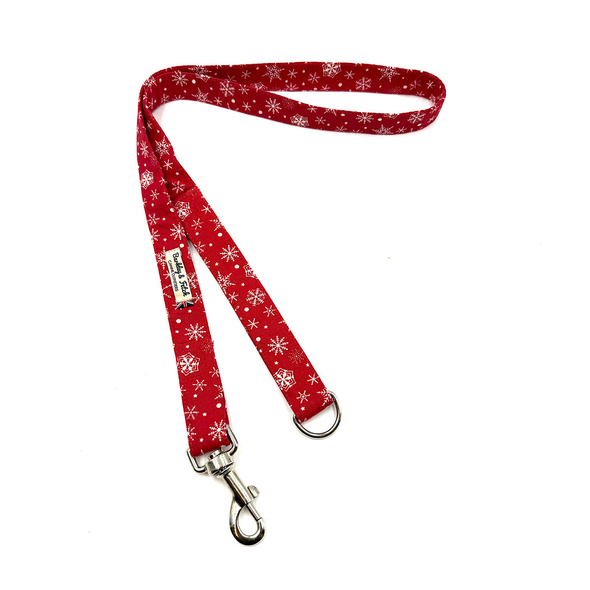 Barkley &amp; Fetch Red Snowflake Dog Lead