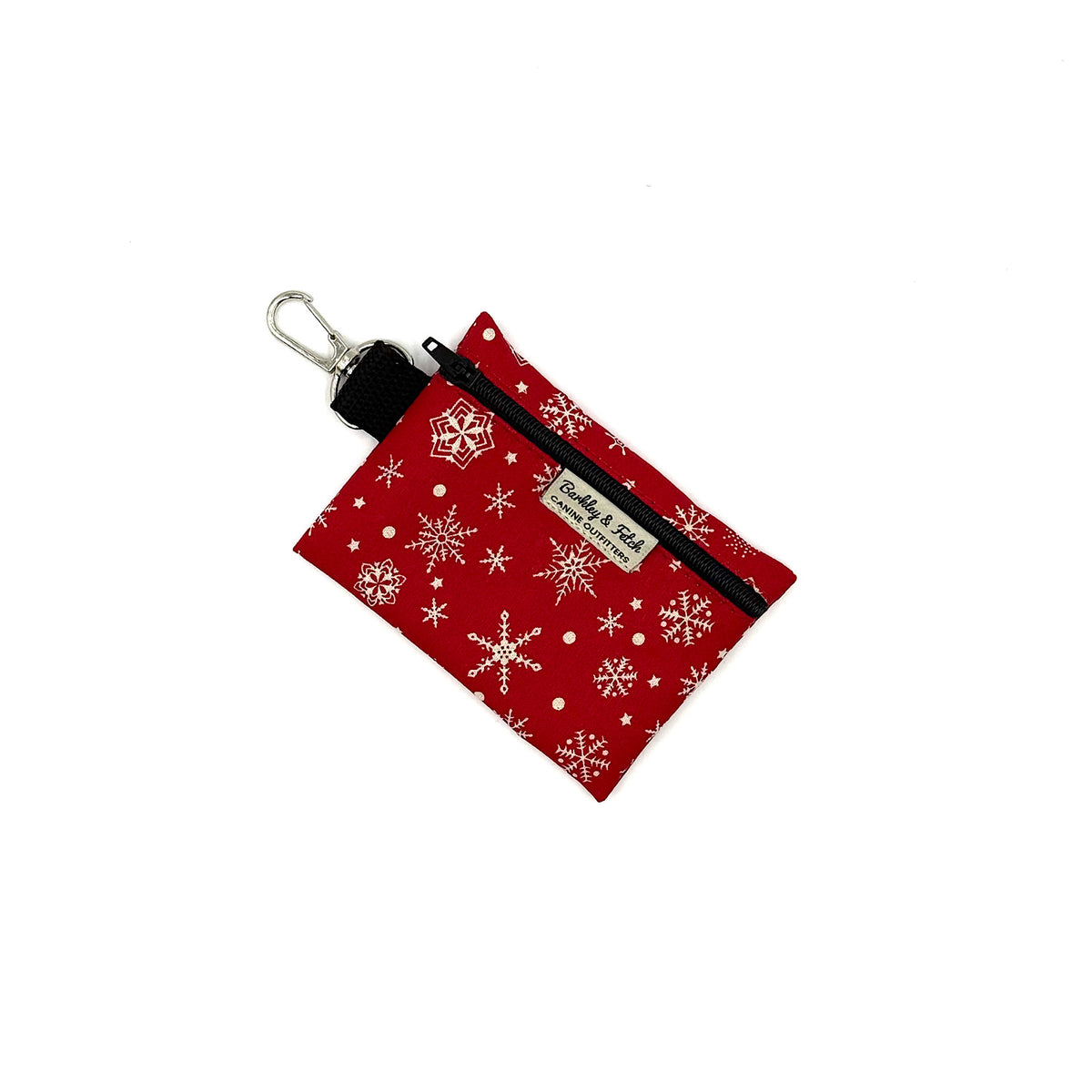 Barkley &amp; Fetch Red Snowflake Poop Bag Holder