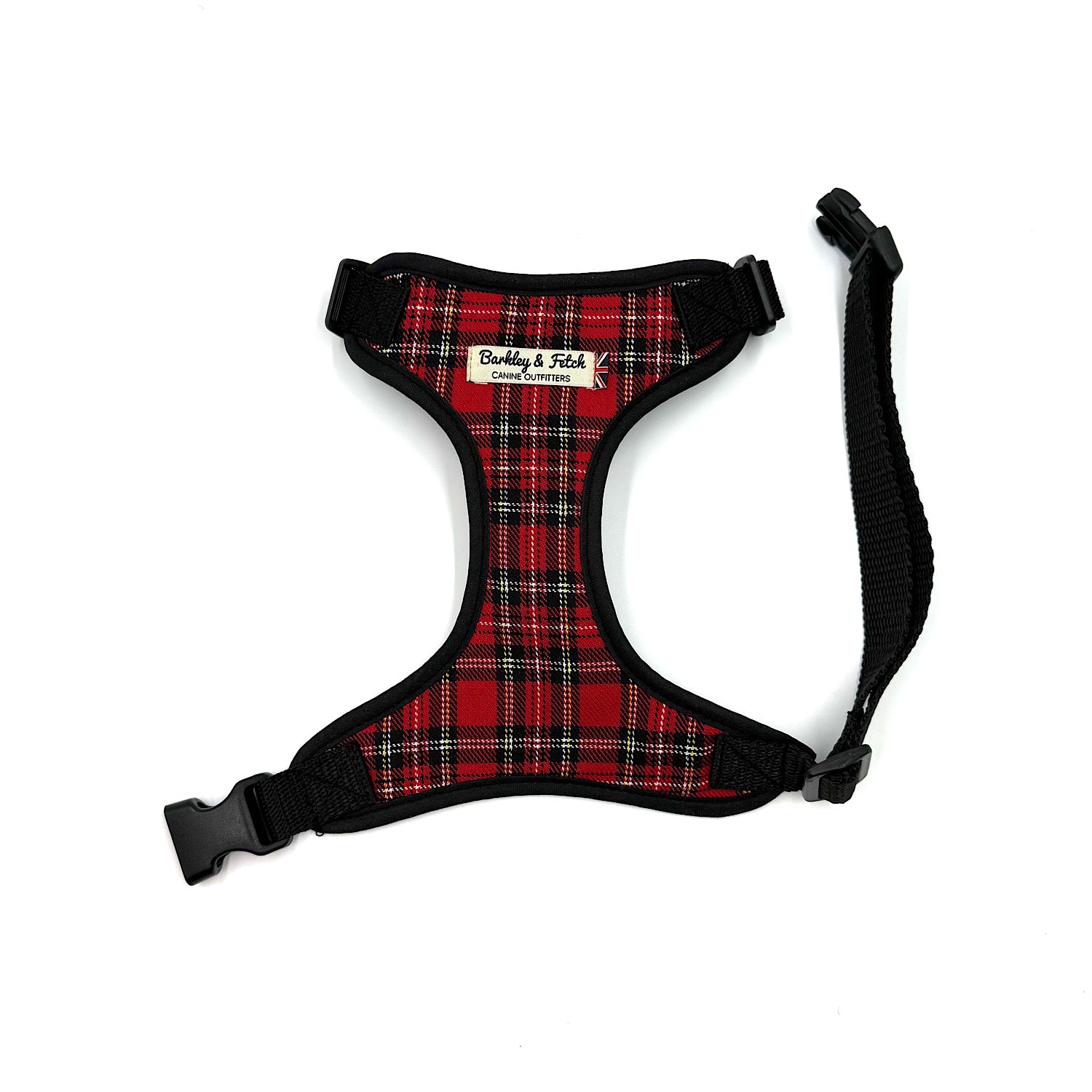 Barkley & Fetch Red Tartan Soft Harness
