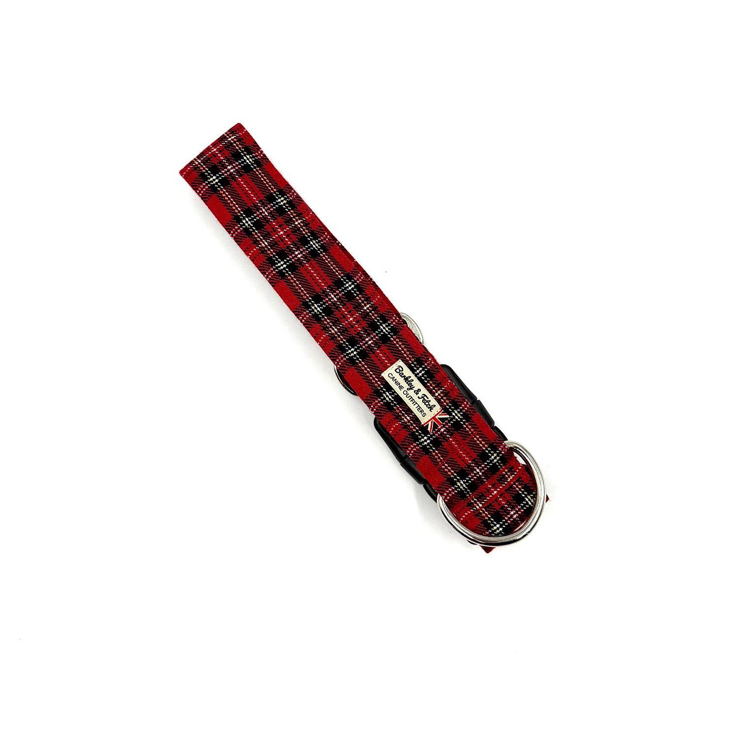 Barkley & Fetch Red Tartan Wide Dog Collar