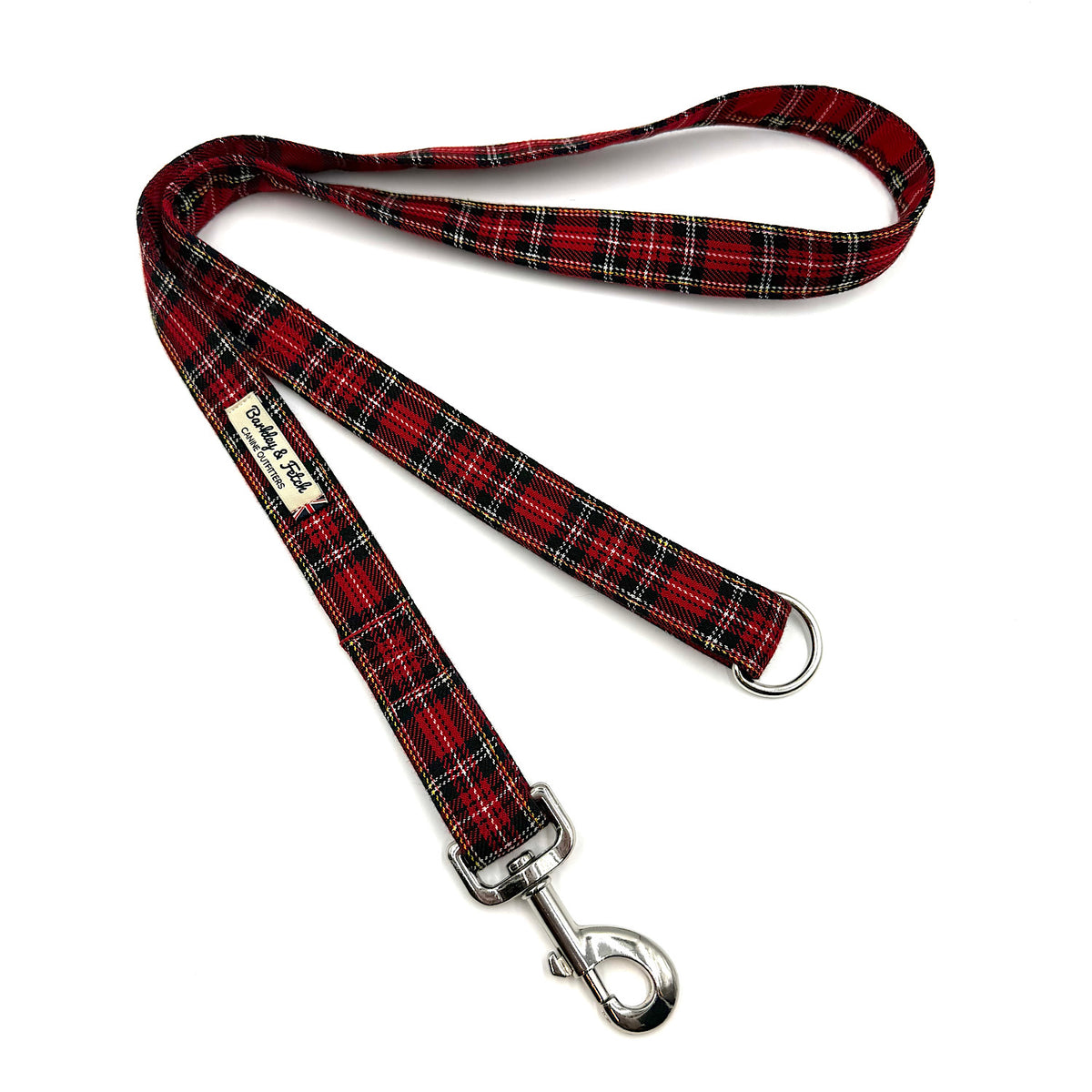 Barkley &amp; Fetch Red Tartan Dog Lead