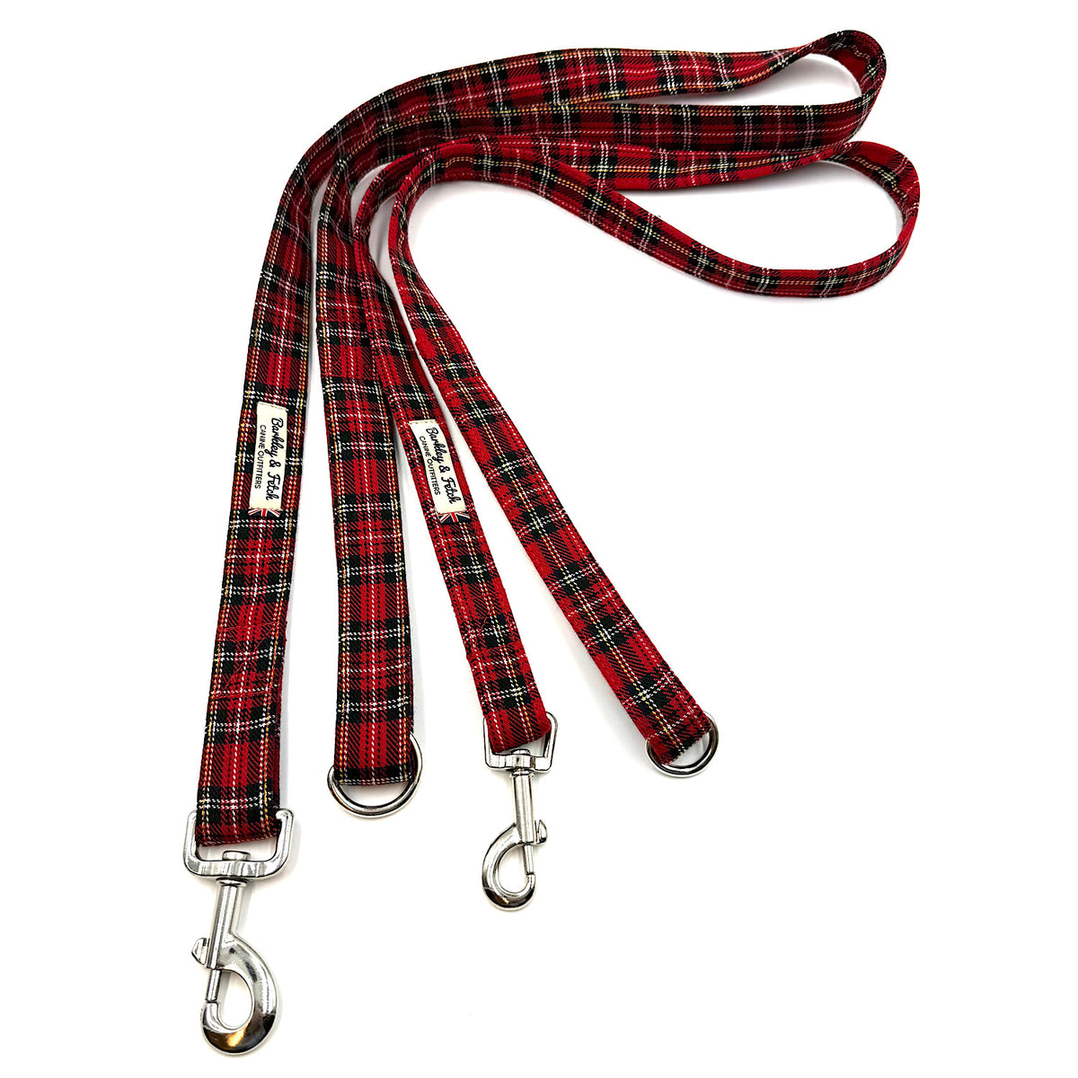Barkley &amp; Fetch Red Tartan Dog Lead