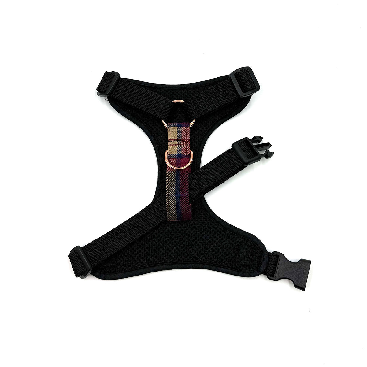 Barkley &amp; Fetch Wine Tartan Soft Harness