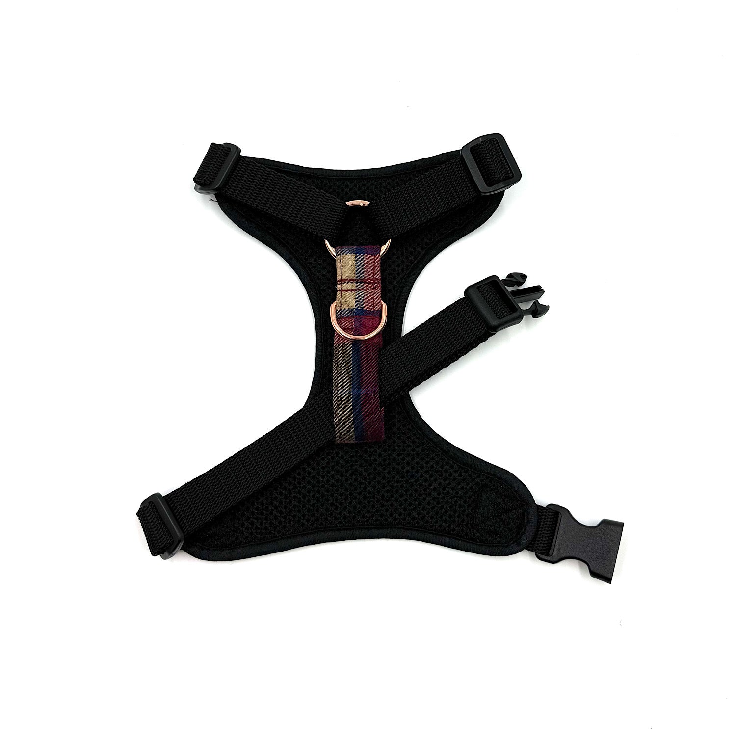 Barkley & Fetch Wine Tartan Soft Harness