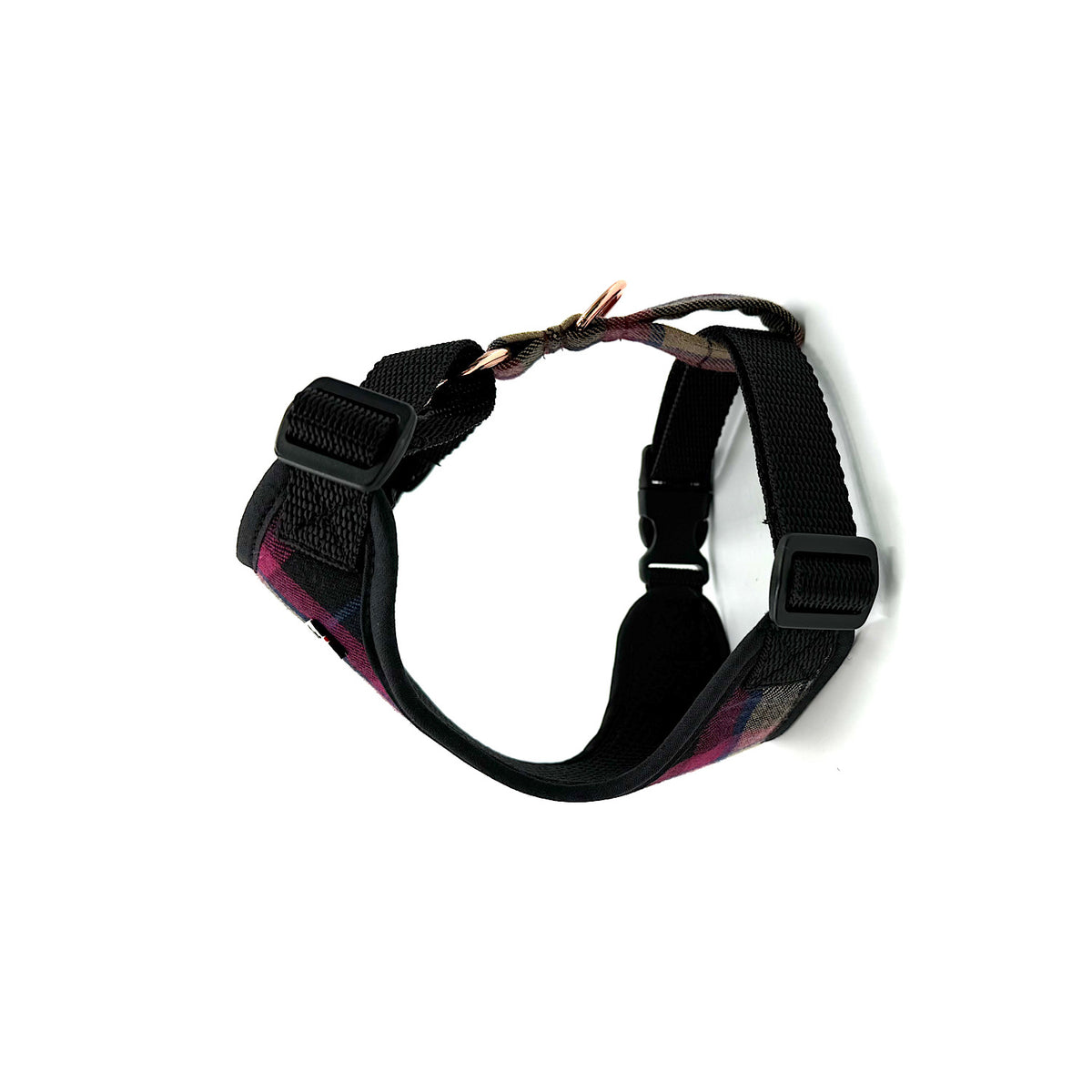 Barkley &amp; Fetch Wine Tartan Soft Harness