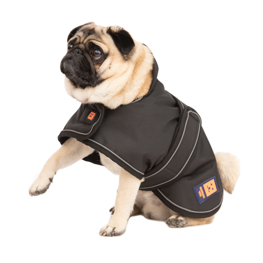Waterproof Shower Pug / Frenchie Dog Coat with Warm Lining